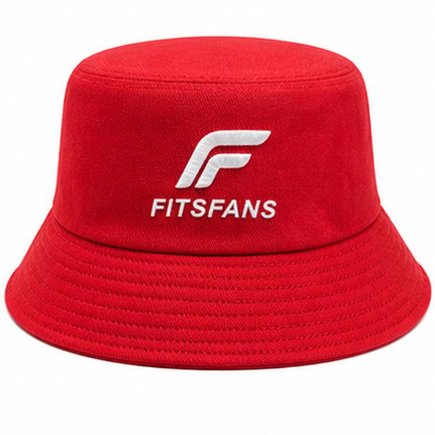 Bold Red Bucket Hat — Statement Logo Sun Hat | Adjustable One Size