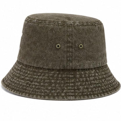 Washed Olive Bucket Hat — Vintage-Style Outdoor Sun Hat | Adjustable Fit