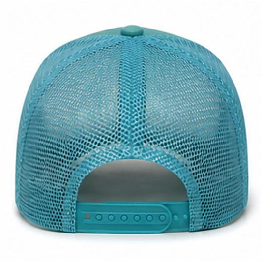 Mesh Back Snapback Trucker Hat — Teal | One Size Fits Most