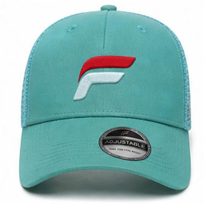 Mesh Back Snapback Trucker Hat — Teal | One Size Fits Most