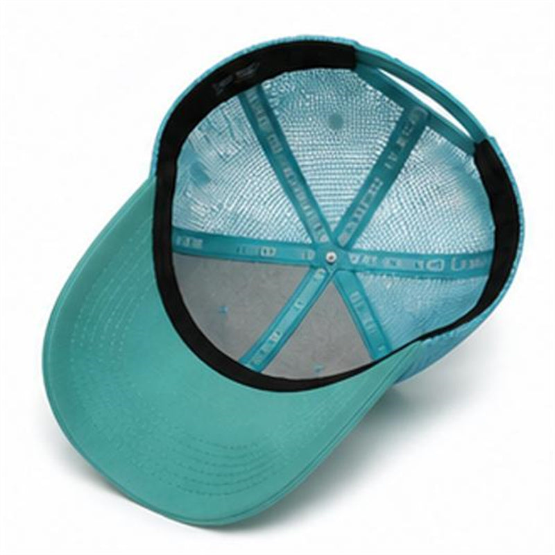 Mesh Back Snapback Trucker Hat — Teal | One Size Fits Most