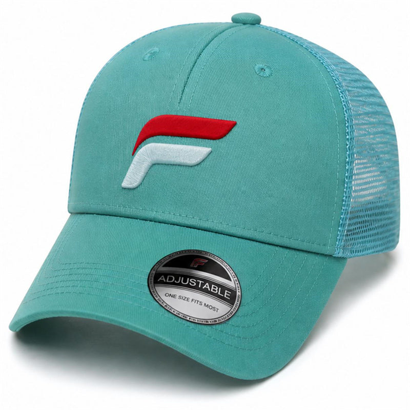 Mesh Back Snapback Trucker Hat — Teal | One Size Fits Most