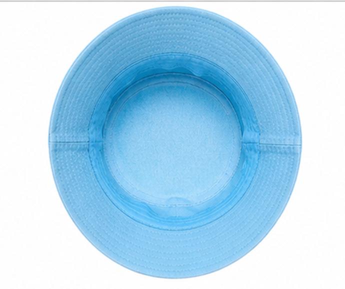 Sky Blue Bucket Hat — Breezy Everyday Sun Hat with Logo | Adjustable Fit