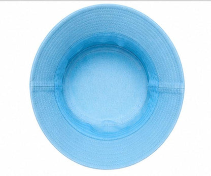Sky Blue Bucket Hat — Breezy Everyday Sun Hat with Logo | Adjustable Fit