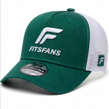 Classic Two-Tone Trucker Cap — Forest Green & White | Adjustable Snapback