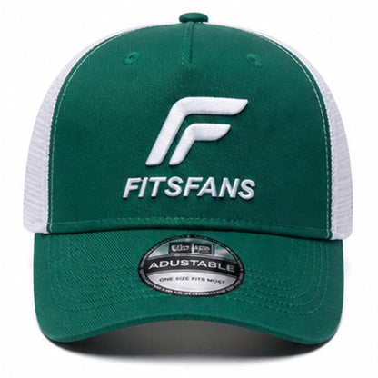 Classic Two-Tone Trucker Cap — Forest Green & White | Adjustable Snapback